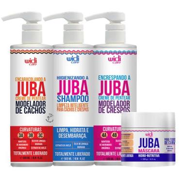 Imagem de Kit Widi Care Encaracolando Juba, Encrespando, Shampoo E Máscara