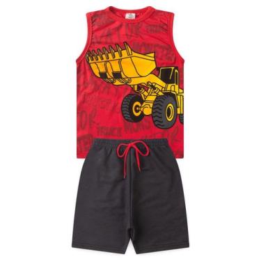 Imagem de Conjunto Regata Verão Menino Trator - Vermelho - Magia Baby, 14