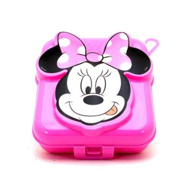 Imagem de Sanduicheira Infantil Minnie 3D Lancheira Escolar Plasútil, Minnie Ros