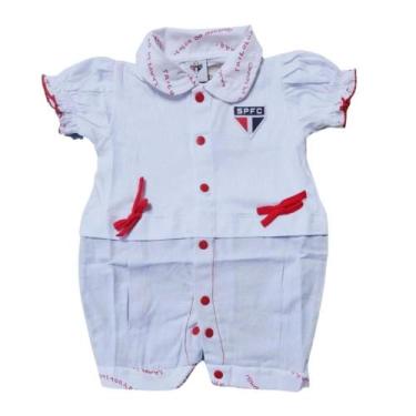 Imagem de Macacão Bebê São Paulo Oxford Feminino Oficial - Revedor, P