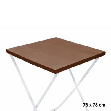 Imagem de Toalha Plástica Cobre Manchas Perolizada - 78 x 78 cm - Marrom - 10 un
