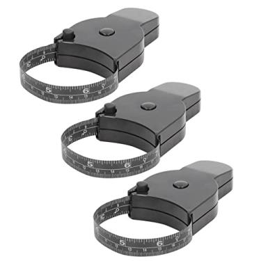 Imagem de 3 Unidades de Fita Métrica Corporal Portátil Preta Fita Métrica de Costura Precisa Cm I Fita Métrica de Cintura para Vários Usos, Incluindo Costura de Alfaiate e Fita Métrica
