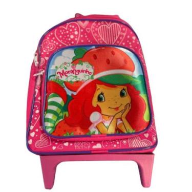 Imagem de Bolsa Infantil Escolar De Rodinha Pequena Menina Moranguinho Personage