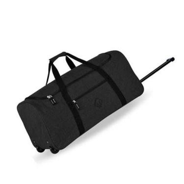 Imagem de Mala Sacola de Viagem Grande c/ Rodinhas Reforçadas - Clio, Preto