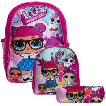 Imagem de Kit Mochila Infantil Juvenil LOL Surprise Volta As Aulas - Toys 2U