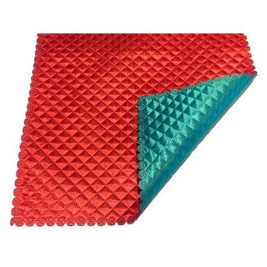 Imagem de Caminho de Mesa Natal Trilho 48cm X 1,48m Cetim Matelassê - Fitas e Fe