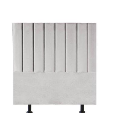 Imagem de Cabeceira Estofada Casal 140CM Cora Suede Cinza Claro - D A DECOR - D&
