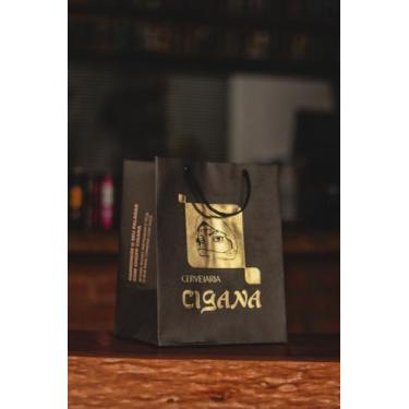Imagem de Embalagem para presente - CIGANA CERVEJARIA, PRETO COM DOURADO