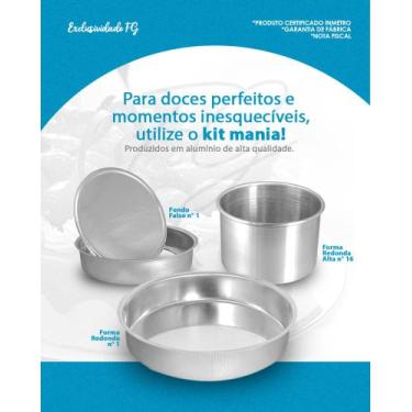 Imagem de Jogo de assadeiras bolo redondo fundo falso e bolo alta em aluminio if