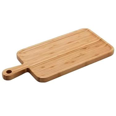 Imagem de Tábua de Corte em Bambu 49x23cm P/ Servir Churrasco Carne - Oikos