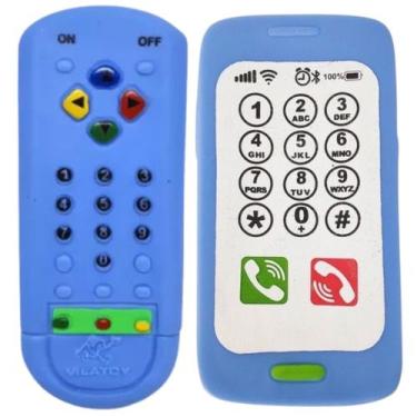 Imagem de Mordedor Bebê Macio Massageador Gengiva Controle e Celular Infantil De