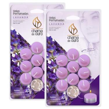 Imagem de Vela Rechaud Aromática Vela Perfumada Decorativa Aromaterapia 15g + 1 