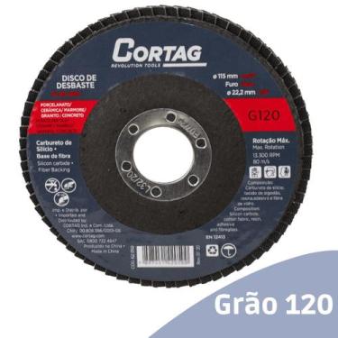 Imagem de Kit 2 Disco de Desbaste Flap 4.1/2" 115mm Cerâmica Granito - Cortag