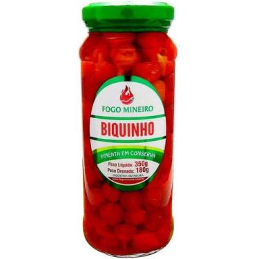 Imagem de Pimenta Biquinho Vermelha Em Conserva 350g 1 Unid - Fogo Mineiro 