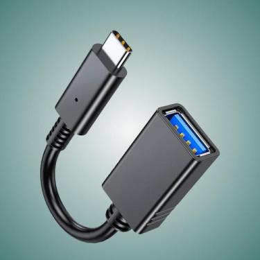 Imagem de Kit Cabo Adaptador USB Tipo C 3.0 2.0 Otg Para Pendrive Celular Tablet