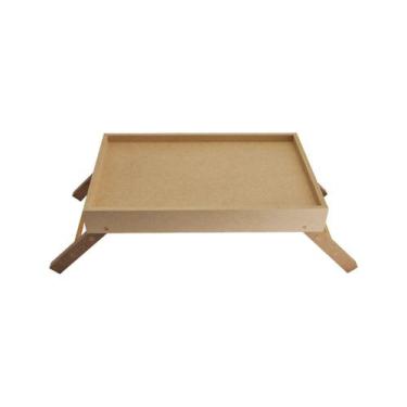 Imagem de Kit 5 Bandeja Base DobrÁVel CafÉ 40x26x5 Mdf Madeira - ATACADÃO DO ART