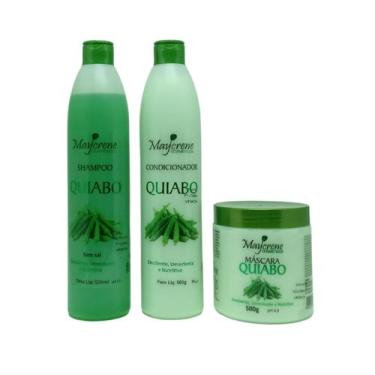 Imagem de Kit Baba De Quiabo Maycrene ( Shamp + Cond + Másc )