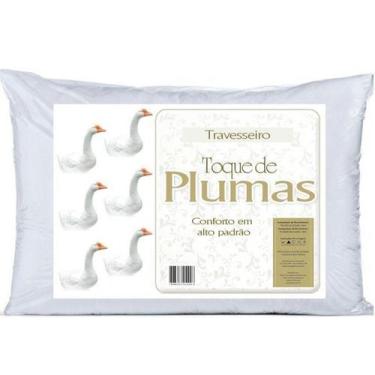 Imagem de Travesseiro Toque De Pluma 200 Fios 100% Algodão 70 X 50cm - Casa Home