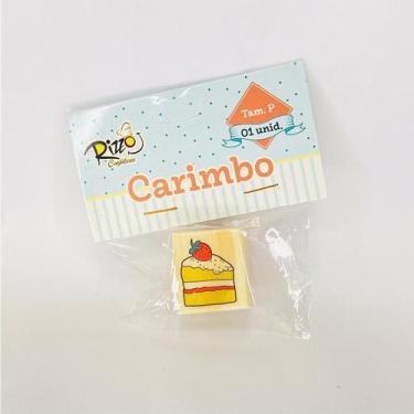 Imagem de Carimbo de Madeira - Pedaço de Bolo - P - 1 UN - Rizzo - RIZZO DISTRIB