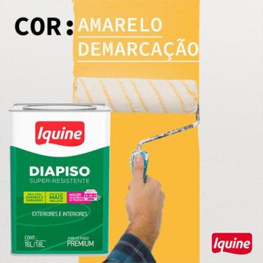 Imagem de Tinta Piso Diapiso Acrílica Acetinada Externa 18l Iquine Cores, Amarel