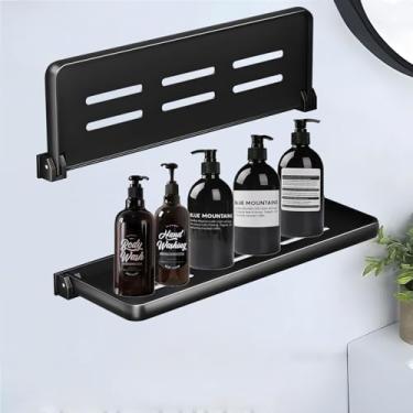 Imagem de Yesinaly Prateleira de parede dobrável de alumínio para trailer, 2 peças, acessório conveniente para organização de trailers para suporte de esponja de cozinha - Solução de armazenamento interno e