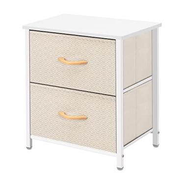 Imagem de AZL1 Life Concept Cômoda organizadora de móveis com 2 gavetas para quarto, corredor, entrada e armários, marfim