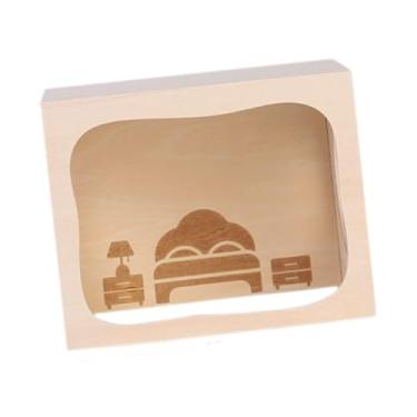 Imagem de Generic Casa de Hamster de Madeira Hamster Hideout Hideaway Hide Supplies Brinquedo de Exploração Gaiola Acessórios para Rato Hamster Gerbils Mouse, S