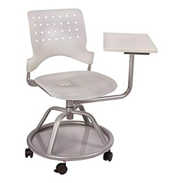 Imagem de Norwood Commercial Furniture NOR-TSU3012WH-SO Cadeira de braço para tablet móvel, 92,7 cm de altura, 59 cm de largura, 59 cm de comprimento, branca