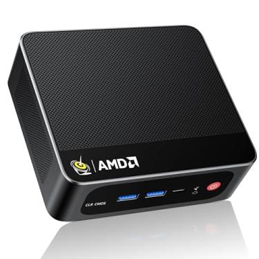 Imagem de Beelink Mini PC, Ser5 5800H AMD Ryzen 7 (até 4,4 GHz) 16GB DDR4 500GB PCle 3.0 SSD Mini desktop, LAN 1000Mbps, Wifi6/BT5.2, HDMI/DP/Type-c/4K Mini PC com tela tripla