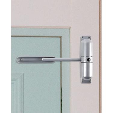 Imagem de Skywin Fechador de Porta Automático- Dobradiça de Fecho de Porta para Porta de Fechamento Automático com Mola de Segurança Fechadores de Porta, Dobradiça de Fecho de Porta Automáti (Grande, Branco)