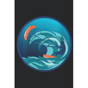 Imagem de Womens Riding Waves Kiting Kitesurfer Kite Surfing Board Pretty Saying: Lined Journal Notebook To Do Schedule, Medium 6x9 Inches, 100 Pages, Printed Cover