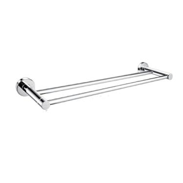 Imagem de Acessórios de banheiro polidos Suporte para papel higiênico Gancho para roupão Suporte para saboneteira Toalheiro Suporte para escova de vaso sanitário de aço inoxidável 304, Barra dupla para toa