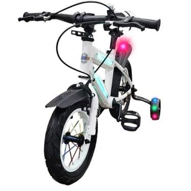 Imagem de Bicicleta Aro 12 LEDs No Quadro, Paralamas e Pezinho  Rodas Tipo Autom