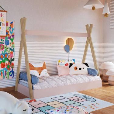 Imagem de Cama Infantil Cabana Itapuã/Rosa - Completa Móveis