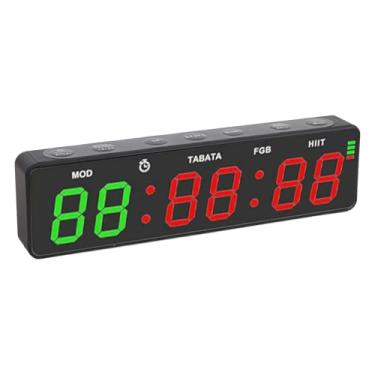 Imagem de Timer de Ginástica, Timer de Intervalo de Treino por Portátil da Ginástica de Ginástica Com Cronômetro, Timer Digital de Fitness Versátil Recarregável para o Boxe de Garagem para