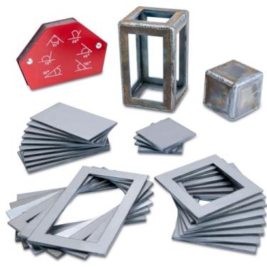Imagem de Cupons de soldagem de 40 peças, feitos de aço suave premium calibre 11