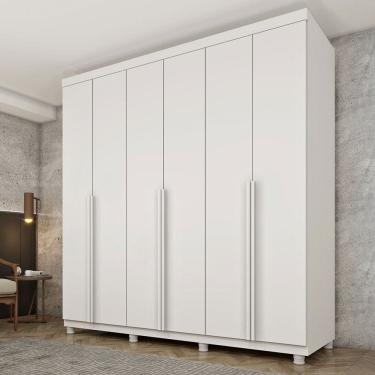 Imagem de Guarda-Roupa Casal Joinville 6 Portas 4 Gavetas 31282 Neve - Tcil Móveis