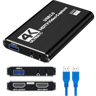Imagem de Placa Captura Vídeo 4k Full Hd 1080p 60fps Hdmi Para Usb 3.0 Live Stream Para Nintendo Switch PC Streaming Live PS5 PS4 Xbox Captura Externa GRUPO FIRST SHOP