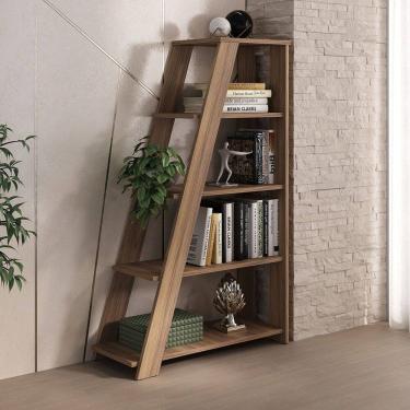 Imagem de Estante para Livros Star 5 Prateleiras Nogal - Artany Móveis