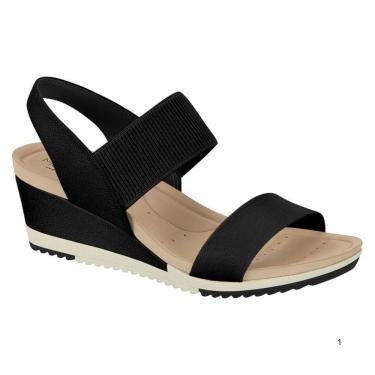 Imagem de Sandália Modare Ultraconforto Salto Anabela Médio Feminina Preto