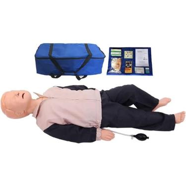 Imagem de Manequim de treinamento de primeiros socorros para RCP infantil - Manequim profissional de treinamento de RCP de corpo inteiro - Manequins de reanimação - Modelo de reanimação cardiopulmonar