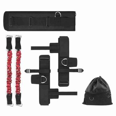 Imagem de Fitas de Resistência para Treinamento de Salto Vertical, Treinador de Força Explosivo Ajustável em Material TPE para Basquete e Futebol