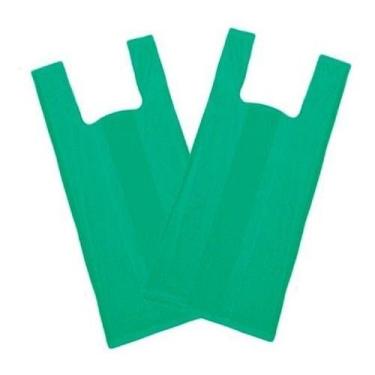 Imagem de Sacola Plástica Reciclada Reforçada 40x50 Verde - 4 Kg - HIGIPACK