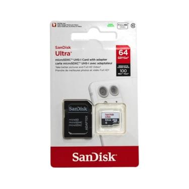 Imagem de SanDisk Cartão Micro SDHC/Micro SDXC UHS-I Ultra 64 GB até 48 MB/s (SDSQUNB-064G-GN3MN)