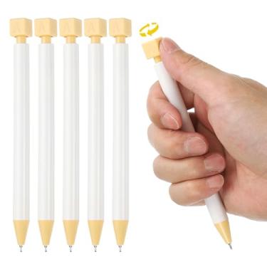 Imagem de PATIKIL 6 canetas esferográficas engraçadas, caneta de escrita interessante de 0,5 mm, canetas pretas de tinta gel, respostas fofas, perguntas, escolha a descompressão de rotação ABCD para presente,