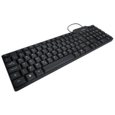 Imagem de Teclado com fio USB Silencioso para Computador Notebook Original