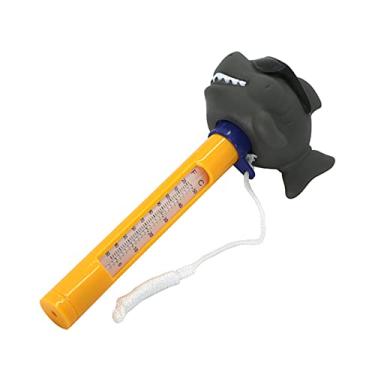 Imagem de Termômetro da Piscina, Termômetro da Piscina Flutuante do Crocodilo Com Janela Grande para a Leitura Exata da Temperatura, para Piscinas Interiores Exteriores Spas, Banheiras