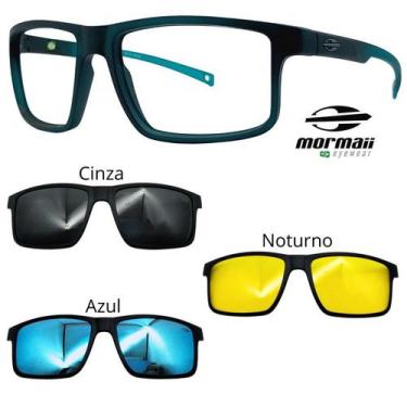 Imagem de Oculos Mormaii Swap 5 6127 K04 Verde Fosco Com 3 Clipons, Cinza, Azul,