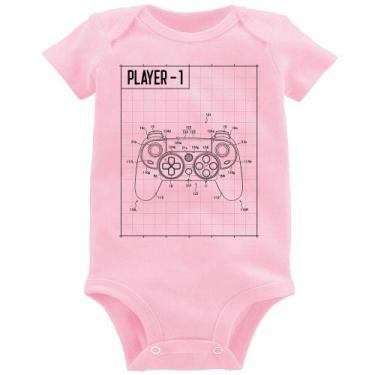 Imagem de Body Bebê Player 1 Controle Joystick - Foca na Moda, Rosa bebê, G