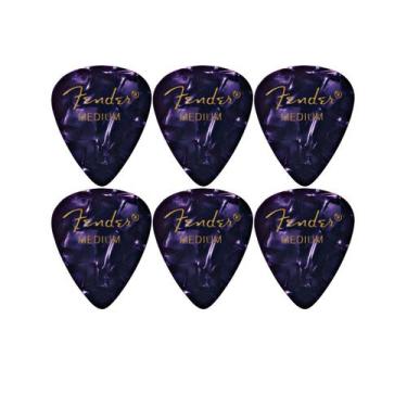 Imagem de Palheta Fender Medium Celuloide Premium 351 Shape Purple Moto Quantida